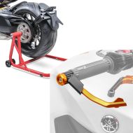 Set: Einarmständer KTM 1290 Super Duke GT 16-21 Montageständer ConStands Single-Classic rot + Hebelschützer für KTM 1290 Super Duke GT / R X1 orange_1