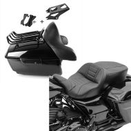 Set: Topcase King NLB für Harley Street Glide Special 15-21 + Anbaukit Craftride + Sitzbank für Harley Street Glide Special 15-21 Craftride TG3 in schwarz_1
