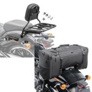 Set: Sissybar für Harley Breakout / 114 18-21 R1 mit Gepäckträger und Docking schwarz Craftride + Hecktasche für Harley Breakout /114 SQ1 Craftride 52l schwarz_1