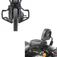 Set: Sissy Bar für Harley Davidson Softail Low Rider / S 18-21 schwarz CSS Craftride + Sturzbügel Mustache für Harley Davidson Softail 18-21 Schutzbügel 32mm schwarz Craftride_1