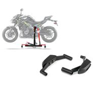 Set: Zentralständer Kawasaki Z 900 17-21 Motorradheber ConStands Power-Evo + Sturzpads für Kawasaki Z 900 17-21 Crashpads Motoguard RSC1 schwarz_1