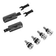 Set: Sozius Fussrasten mit Halter für Harley Softail 18-21 Craftride SF6 schwarz + Anbausatz Docking Hardware Kit für Harley-Davidson Softail 18-21 52300646 Craftride_1