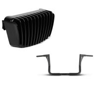 Set: Spannungsregler für Harley Street Glide 17-21 Gleichrichter Laderegler Craftride + Lenker Ape Hanger 12" für Harley Street Glide 06-21 schwarz Craftride_1