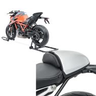 Set: Einarm Montageständer Set für BMW R NineT 14-21 Motorradständer hinten vorne Constands CLS + Soziusabdeckung für BMW R NineT 14-21 Höckerabdeckung Zaddox in silber_1