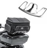 Set: Hecktasche für Honda Gold Wing 1800 / 1500 Topcase Tasche Craftride TT1 73Ltr + Gepäckträger New Style Honda Goldwing GL 1800 01-16 chrom Craftride_1