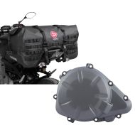 Set: Hecktasche für Kawasaki Z 900 / RS / Cafe Bagtecs SX70 70Ltr schwarz + Motordeckel für Kawasaki Z 900 ABS 17-19 Limadeckel Craftride grau_1