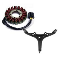 Set: Stator Coil Generator compatible with Honda CBR 1000 RR Fireblade 04-07 Alternator Zaddox + Fairing Bracket Support compatible with Honda CBR 1000 RR Fireblade 04-07 Front Stay
