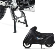 Set: Centre stand compatible with Yamaha Tenere 700 19-24 ConStands + Motorcycle Tarpaulin Yamaha Tenere 700 Tourtecs XL black