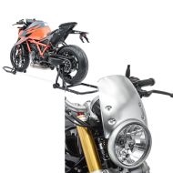 Set: Einarm Montageständer Set für BMW R NineT 14-21 Motorradständer hinten vorne Constands CLS + Windschild für BMW R NineT 14-21 Windschutzscheibe Craftride CW9 silber_1