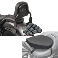 Set: Sissy Bar XS3 für Honda Rebel 500 17-21 schwarz Craftride + Motorrad Luftkissen Honda Rebel 500 Sitzbank Tourtecs Air ML schwarz_1