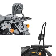 Set: Sissybar für Harley Softail 18-21 R1 mit Gepäckträger und Docking schwarz Craftride + Sissy Bar CSXL Fix für Harley Softail Street Bob 18-21 Gepäckträger schwarz Craftride_1