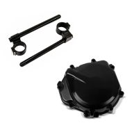Set: Stummellenker 50mm für Suzuki GSX-R 1000 01-17 Lenker Erhöhung + Lichtmaschinendeckel für Suzuki GSX-R 1000 05-08 Limadeckel Motordeckel_1