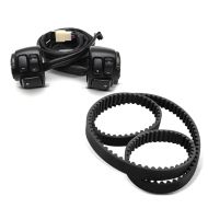 Set: Lenkerschalter für Harley Davidson Sportster 883 96-10 Lenkerarmatur schwarz Craftride + Zahnriemen für Harley Davidson Sportster XL 883 04-06 Antriebsriemen Craftride ZR2_1