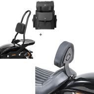 Set: Sissybar CSL + Hecktasche für Harley Softail Street Bob 18-21 abnehmbar mit Gepäckträger Craftride + Fahrer Sissybar für Harley Davidson Softail Street Bob 18-21 Fahrer Rückenlehne Craftride_1