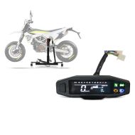Set: Zentralständer Husqvarna 701 Supermoto 15-21 Motorradheber ConStands Power-Evo + Digital Tachometer für Husqvarna 701 Enduro / Supermoto Zaddox SM22_1