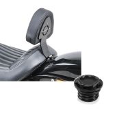 Set: Fahrer Sissybar für Harley Davidson Softail Street Bob 18-21 Fahrer Rückenlehne Craftride + Tankdeckel Harley Davidson Softail Street Bob 18-21 CNC1 Craftride schwarz_1