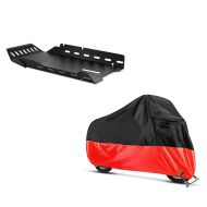 Set: Motorschutz Honda Goldwing GL 1800 01-16 Unterbodenschutz Spoiler Craftride + Abdeckplane Honda Gold Wing 1800 / 1500 / F6B Craftride XXXL schwarz-rot_1
