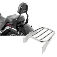 Set: Sissybar Harley Fat Boy 07-17 Craftride Fast Driver-S schwarz + Gepäckträger für Harley-Davidson Softail 06-17 chrom Craftride_1