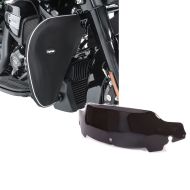 Set: Sturzbügel Spritzschutz für Harley Street Glide 06-21 Beinwärmer Craftride + Windschild 5" für Harley-Davidson Street Glide 14-21 schwarz Craftride_1