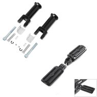 Set: Sozius Fussrasten-Halter für Harley Davidson Softail Street Bob 18-21 Craftride schwarz + Fahrer Fussrasten für Harley Davidson Softail Street Bob 18-21 Craftride ST9 schwarz_1
