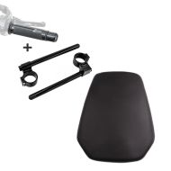 Set: Stummellenker Set für Honda CBR 1000 RR Fireblade / SP Clip On 22mm und Griffe Zaddox S-G1 + Soziussitz für Honda CBR 1000 RR Fireblade 08-16 Beifahrersitz schwarz_1