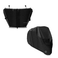 Set: Wasserkühler für Honda CBR 1000 RR Fireblade 08-11 Radiator Kühler + Abdeckplane Honda CBR 1000 RR Fireblade / SP / 2  Integra Craftride XL in schwarz_1