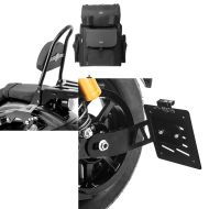 Set: Sissybar CSM + Hecktasche für Yamaha XV 950 / R 14-20 abnehmbar mit Gepäckträger Craftride + Seitlicher Kennzeichenhalter für Yamaha XV 950 / R 14-20 Craftride schwarz_1