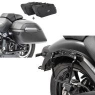 Set: Set Seitenkoffer + Innentaschen für Kawasaki Vulcan S/ Café Craftride K3 + Satteltaschenhalter für Kawasaki Vulcan S / Café 15-20 rechts Satteltaschen Abstandshalter Craftride_1