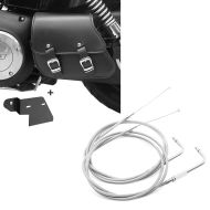 Set: Schwingentasche + Halter für Harley Dyna Street Bob 06-17 Craftride + Gaszug für Harley Dyna Street Bob 06-10 Edelstahl/Nylon Craftride_1