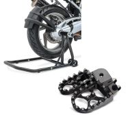 Set: Einarmständer BMW R 1200 GS 04-12 Montageständer ConStands Single-Classic schwarz + Fußrasten für BMW R 1200 GS Xdure FF6 Aluminium 57mm schwarz_1
