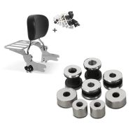 Set: Sissy Bar + Gepäckträger + Docking-Kit für Harley Road King Classic 98-06 chrom Craftride + Anbausatz Docking Hardware Kit für Harley Davidson Touring Modelle 1997-2008 Craftride_1