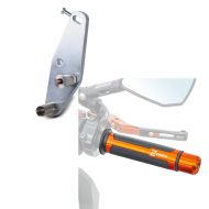Set: Adapterplatte für ConStands Power für KTM 125/ 390 Duke 17-21 + Lenkergriffe für KTM 790 / 390 / 125 Duke Zaddox LG4 orange_1