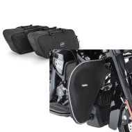 Set: Koffer Innentaschen für Harley Heritage Softail Classic / 114 BG1 Craftride Paar + Sturzbügel Spritzschutz für Harley Davidson Heritage Softail Classic 88-17 Beinwärmer Craftride BT2_1
