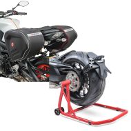 Set: Seitentaschen RF1 für Ducati Diavel / S + Einarmständer Ducati Diavel / S 11-20 Montageständer ConStands Single-Classic rot_1