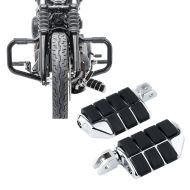 Set: Sturzbügel Mustache II für Harley Softail Street Bob / Low Rider 18-21 schwarz Craftride + Fahrer Fussrasten für Harley Davidson Softail 18-21 Craftride ST12 chrom_1