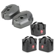 Set: Ventildeckel für BMW R 1200 GS 13-18 / Adventure 14-18 Zaddox Motordeckel rechts links + Innentaschen für Aluminium Koffer + Topcase für BMW R 1200 GS Rallye 17-18 BAgtecs_1