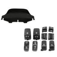 Set: Windschild Wave 8" für Harley-Davidson Electra-Street Glide 96-13 schwarz Craftride + Lenkerschalter Set Harley Davidson Electra Glide Ultra Classic 96-13 schwarz Craftride_1