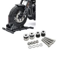 Set: Radwippe für Harley Fat Boy / 114 Constands Easy Plus Vario einstellbar schwarz + Anbausatz Docking Hardware Kit für Harley-Davidson Fat Boy 90-99 Craftride_1