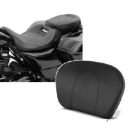 Set: Sitzbank für Harley Street Glide Special 15-21 Craftride RH3 schwarz + Sissybar Rückenpolster für Harley Davidson Street Glide Special 15-21 schwarz Craftride_1