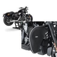 Set: Hebebühne Harley Davidson Heritage Softail Classic / 114 ConStands Mid-Lift L in schwarz + Sturzbügel Spritzschutz für Harley Davidson Heritage Softail Classic 88-17 Beinwärmer Craftride BT2_1