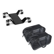 Set: Rangierhilfe 400 kg für Honda Gold Wing 1800 / 1500 Rangierplatte schwarz + Koffer Innentaschen für Honda Goldwing 1800 18-21 Craftride Seitenkoffer Taschen_1