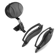 Set: Fahrer Rückenlehne Round für Harley Street Glide Special 15-21 Craftride + Seitlicher Windabweiser für Harley-Davidson Touring 14-21 schwarz Craftride_1