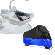 Set: Handprotektoren Verlängerung für BMW R 1200 GS Adventure 14-18 Motoguard rauchgrau + Abdeckplane BMW R 1200 GS Adventure / Exclusive / Rallye Craftride XXL in schwarz-blau_1