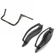 Set: Lenker Ape Hanger 14" für Harley Street Glide Special 15-21 schwarz Craftride + Seitlicher Windabweiser für Harley-Davidson Touring 14-21 schwarz Craftride_1