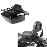 Set: Topcase King NHB für Harley Softail Low Rider / S schwarz Craftride + Sissy Bar für Harley Davidson Softail Low Rider / S 18-21 schwarz CSS Craftride_1