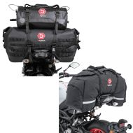 Tail bag set SX70 + XF30 Waterproof Duffle Bag Rear Seat 100L + Motorcycle tail bag SX80 rear seat bag 70Ltr black