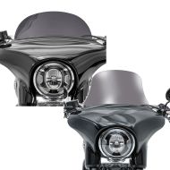Set: Windshield fits for Harley Davidson Sport Glide 18-24 Craftride M Windscreen dark smoke + Windshield fits for Harley Davidson Sport Glide 18-24 Craftride L Windscreen light smoke