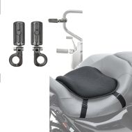 Set: Motorbike Crash Bar Highway Footpegs Craftride CF15 for 1.26 inch in black + Motorbike Gel Seat Pad Tourtecs L Comfort Seat universal in black