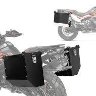 2x Motorcycle Aluminium Side Case Bagtecs Atlas 36l Alloy black Discount Set