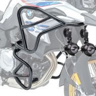 Set Engine Guard XL + additional headlights compatible with BMW F 850 GS / F 750 GS 18-23 Motoguard black